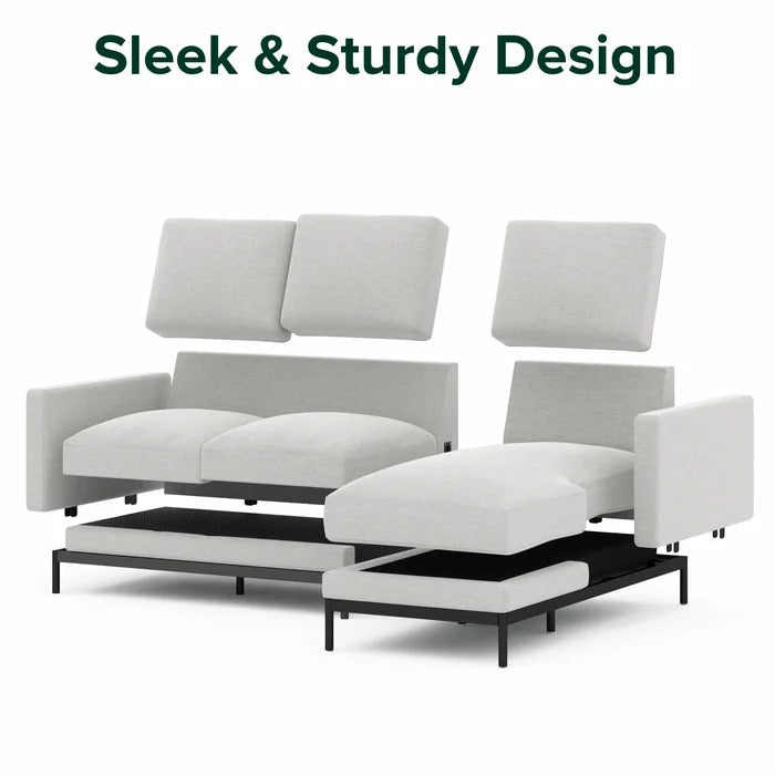 L Shape Sofa Set: Compact Contemporary Design