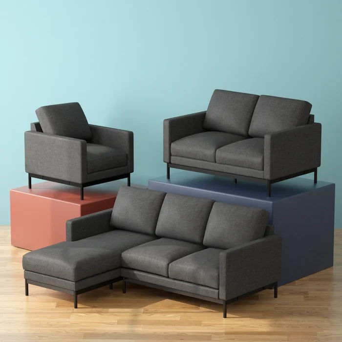 L Shape Sofa Set: Compact Contemporary Design