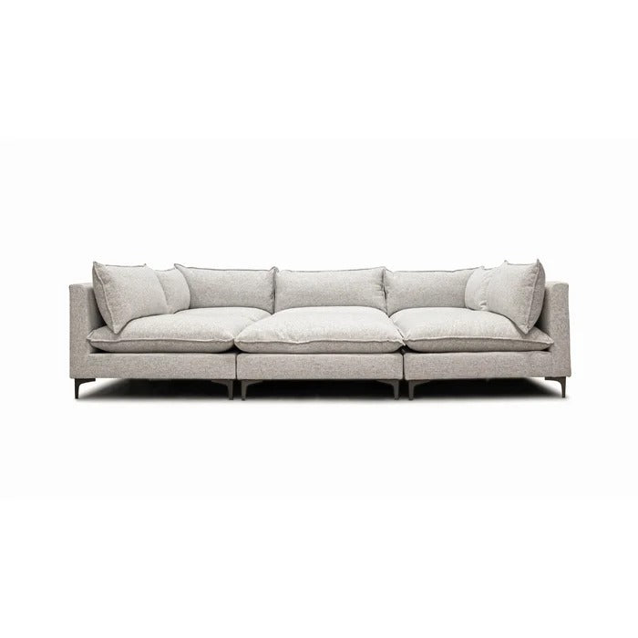 L Shape Sofa Set: Family-Friendly Fabric & Comfortable Sofa