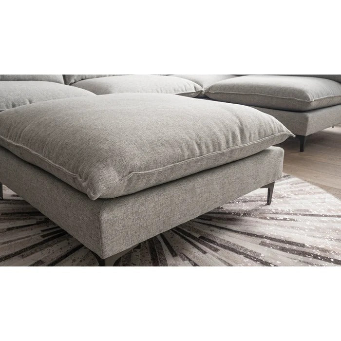 L Shape Sofa Set: Family-Friendly Fabric & Comfortable Sofa