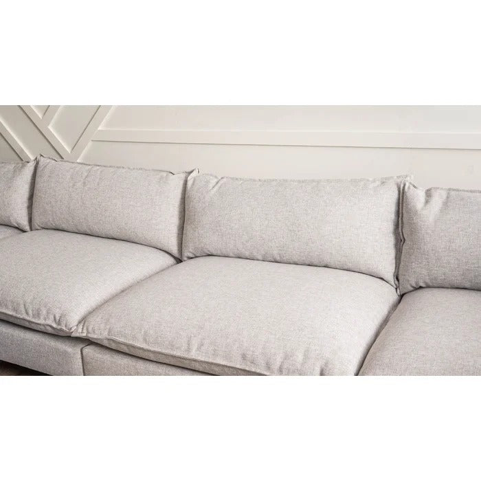 L Shape Sofa Set: Family-Friendly Fabric & Comfortable Sofa