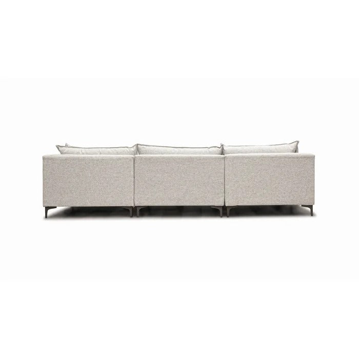 L Shape Sofa Set: Family-Friendly Fabric & Comfortable Sofa