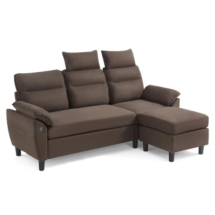 L Shape Sofa Set: L-Shaped 3-Seat Couch