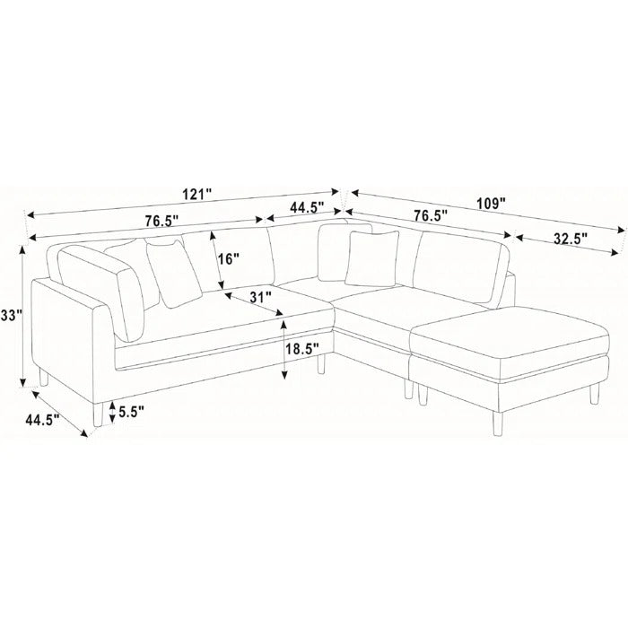 L Shape Sofa Set: Large Seating L Shape Sectional Sofa