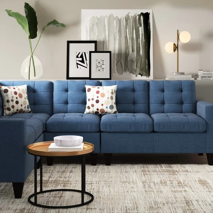 L Shape Sofa Set: Reversible Corner Design Sofa