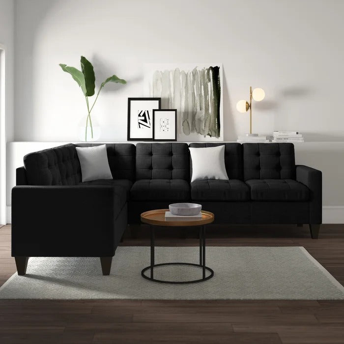 L Shape Sofa Set: Reversible Corner Design Sofa
