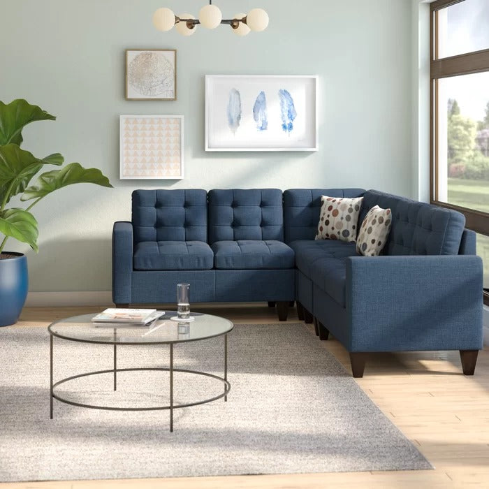 L Shape Sofa Set: Reversible Corner Design Sofa