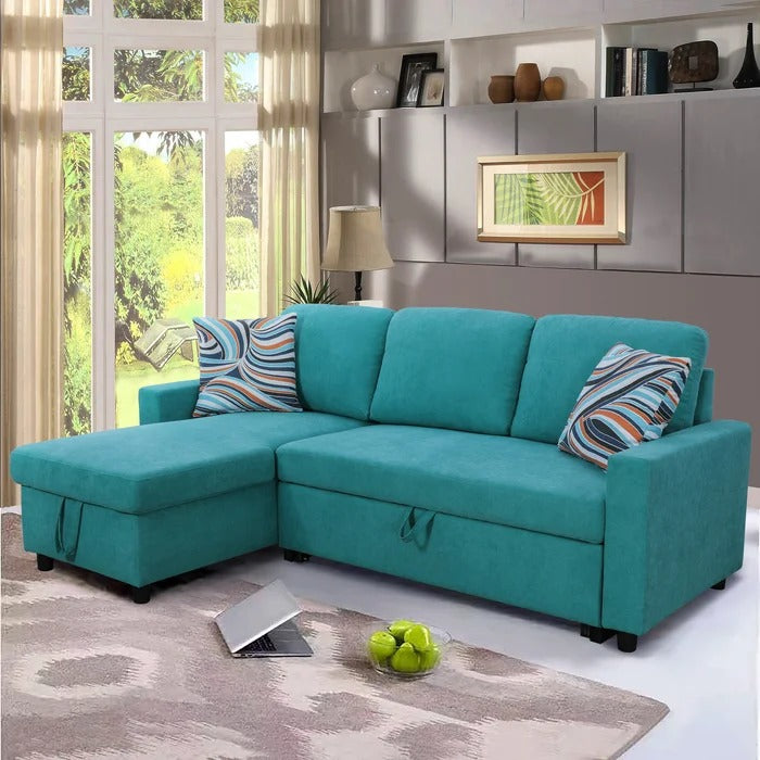 L Shape Sofa Set: Reversible Sleeper Sectional Sofa
