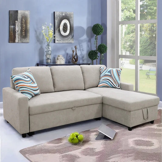 L Shape Sofa Set: Reversible Sleeper Sectional Sofa