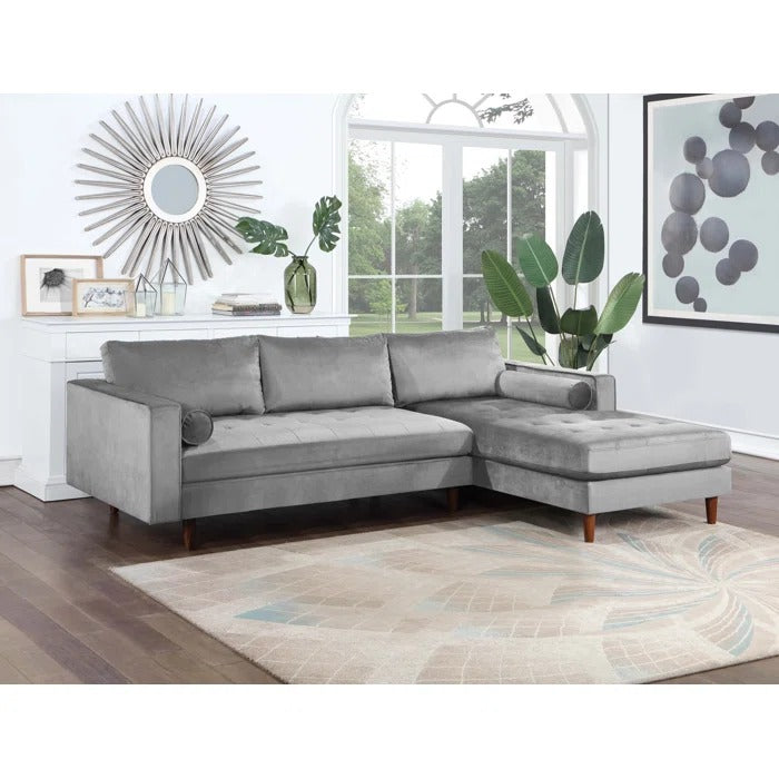 L Shape Sofa Set: Reversible Sofa & Chaise with Ottoman