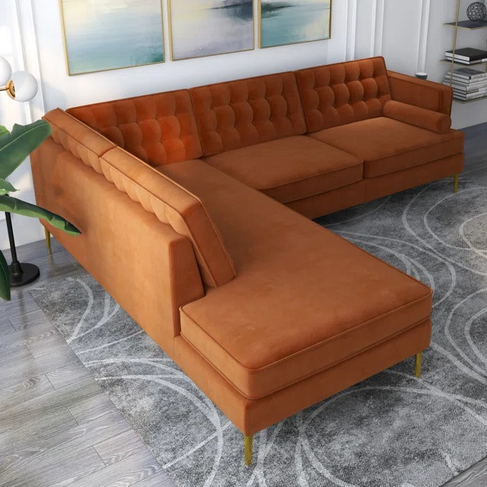 L Shape Sofa Set: Sofa-and-Chaise Sectional
