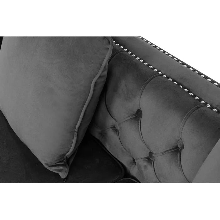 L Shape Sofa Set: Solid Wood Frame
