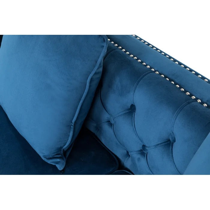 L Shape Sofa Set: Solid Wood Frame