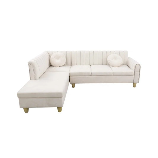 L Shape Sofa Set: Solid Wood Sofa Set