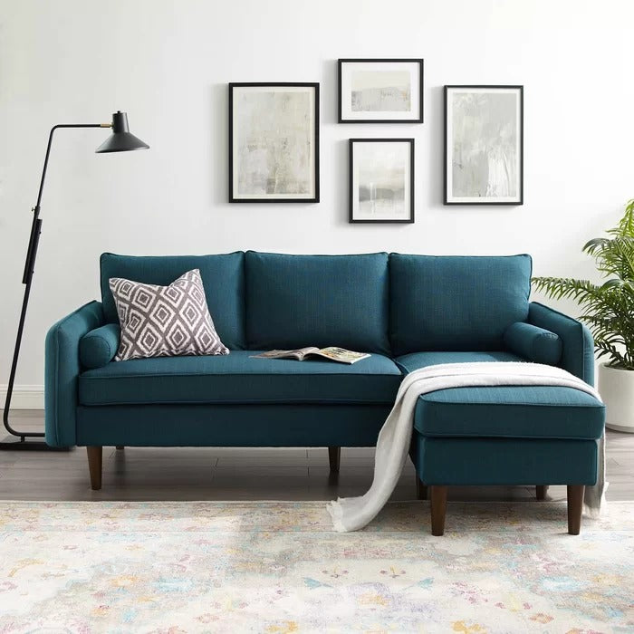 L Shape Sofa Set: Upholstered Fabric Right or Left Sectional Sofa Sectional Sofa