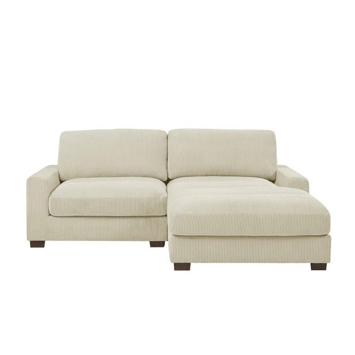 L Shape Sofa Set: Wide Right Hand Facing Sofa & Chaise