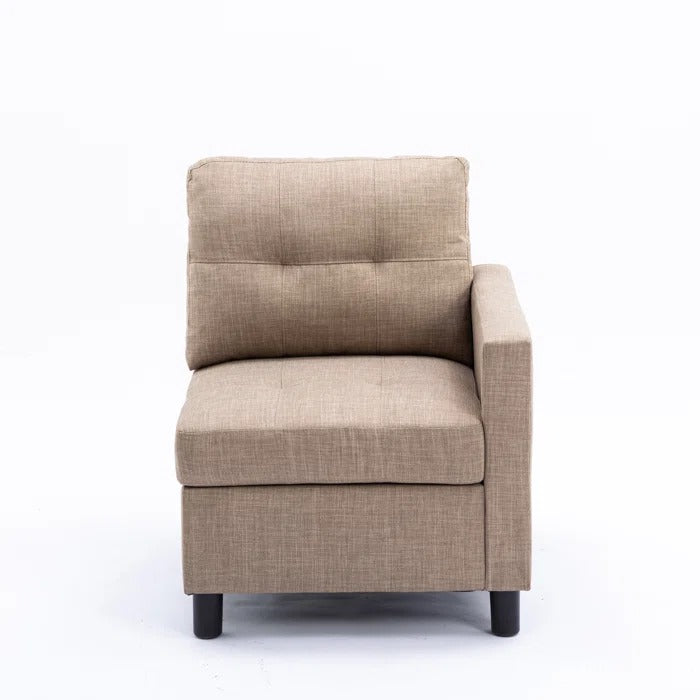 L Shape ofa Set: Modular Sofa & Chaise with Ottoman