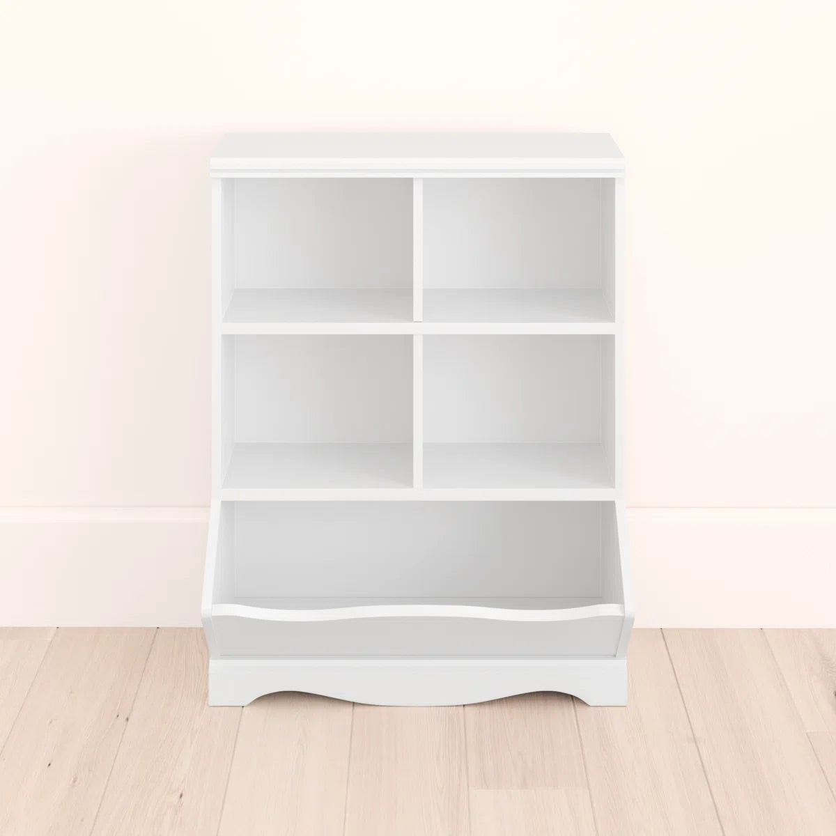 Kids Toy Storage Unit: Classic Wooden Organiser with Cubbies and Bin