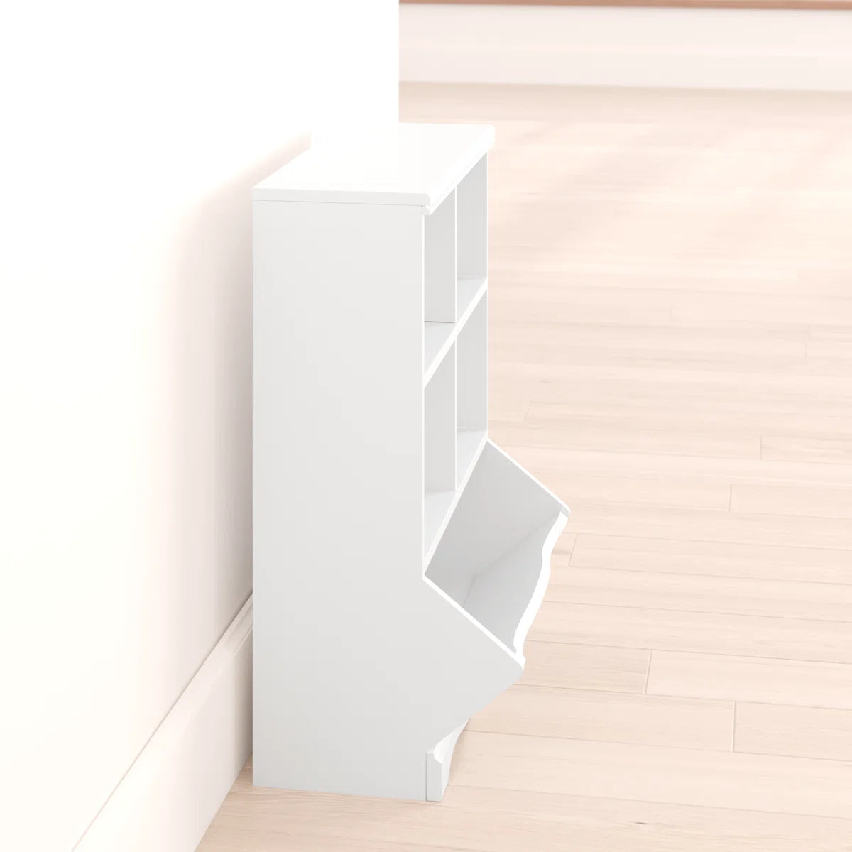 Kids Toy Storage Unit: Classic Wooden Organiser with Cubbies and Bin