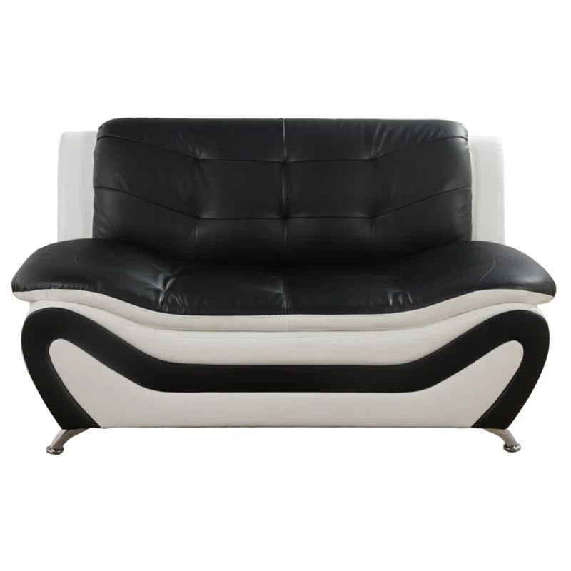 Luxury Sofa Sets: 3-Piece Two-Tone Faux Leather Sofa, Loveseat & Chair Set
