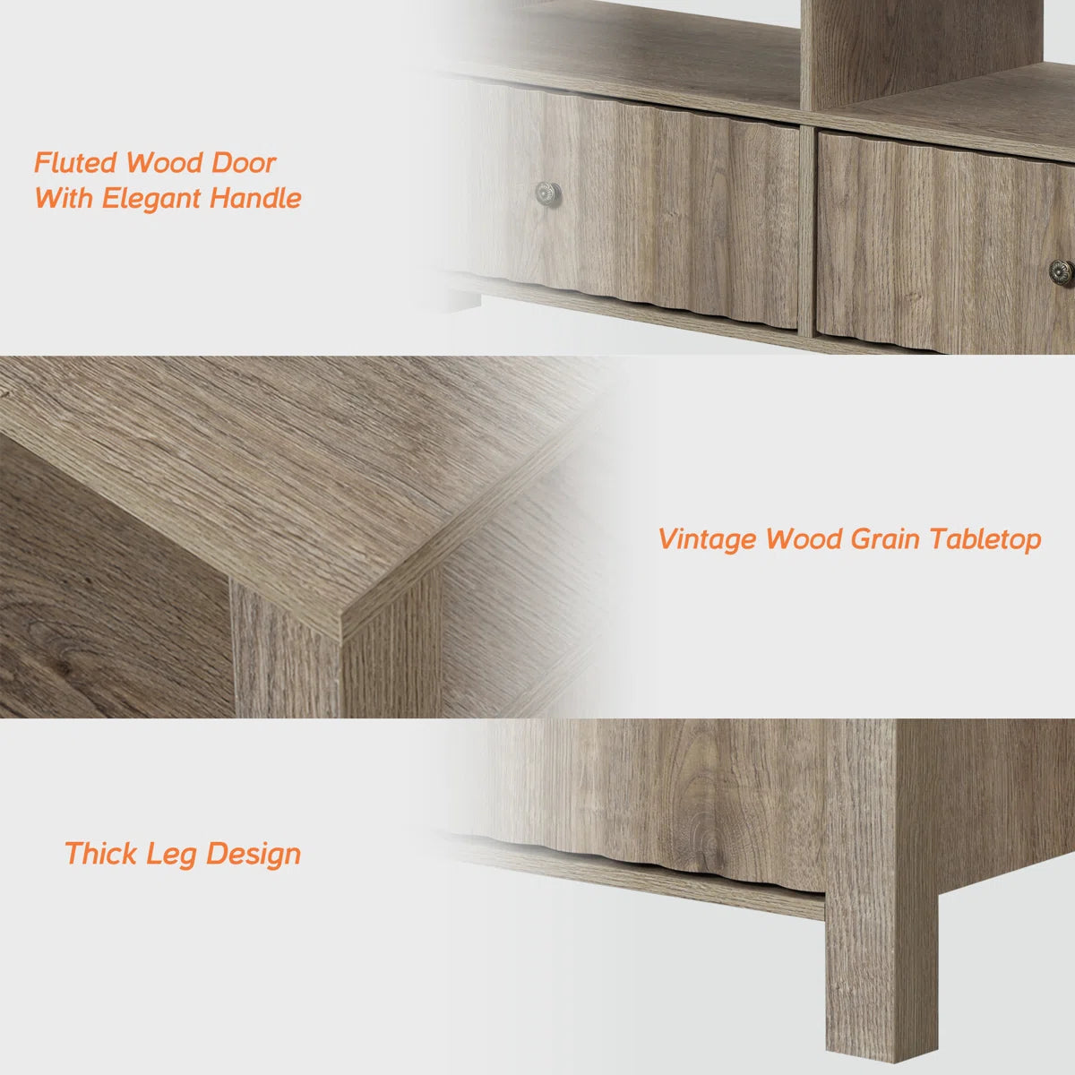 tv panel: 70'' Wide Storage Credenza Set of 3 for Organization