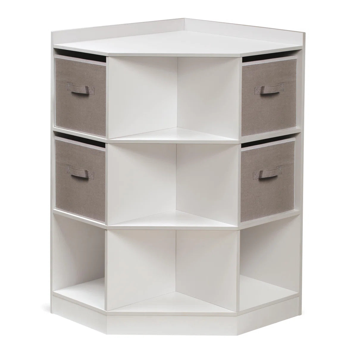 Kids Toy Storage Unit: Corner Cubby Storage with 9 Shelves and 4 Bins
