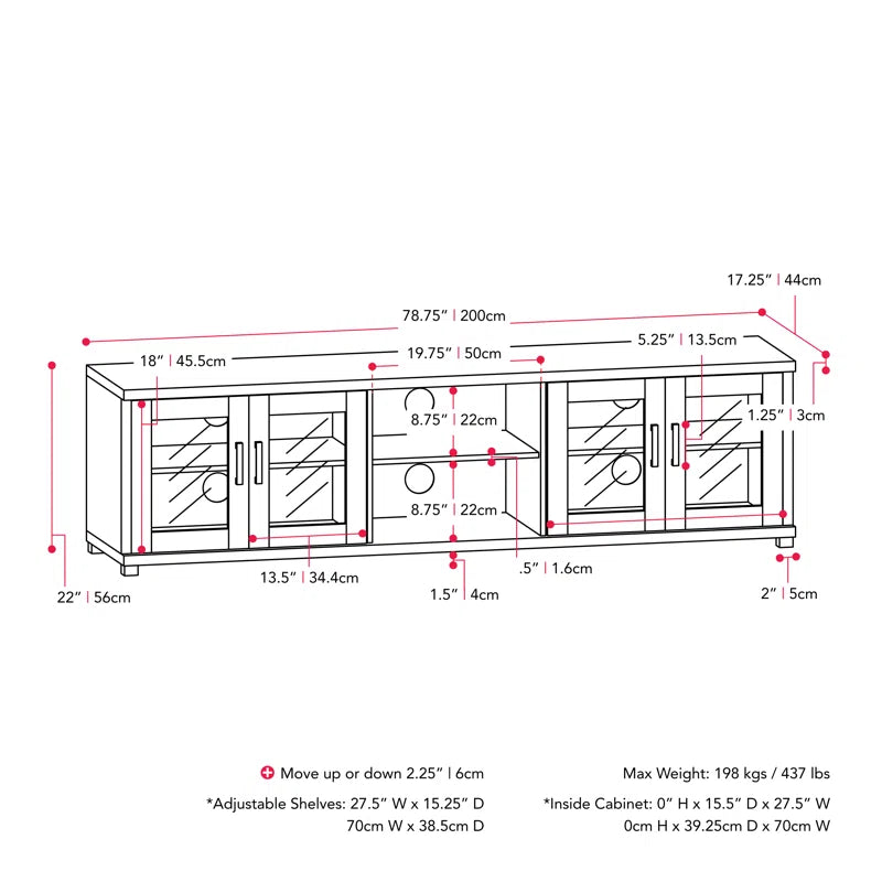 tv panel: Modern TV panel for 88" screens with open shelves and storage