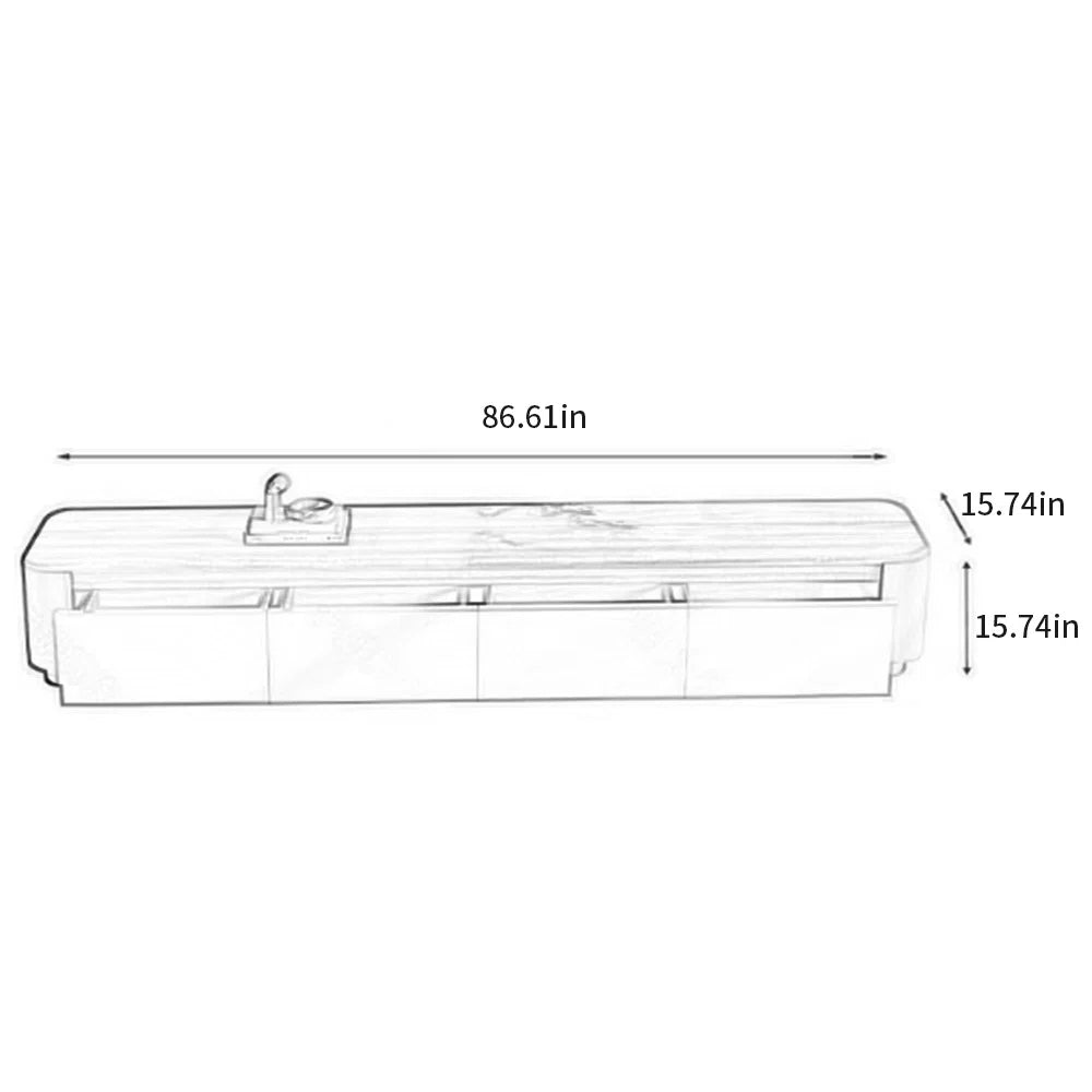 tv panel: Light Luxury Solid Wood tv panel with Elegant Storage Design