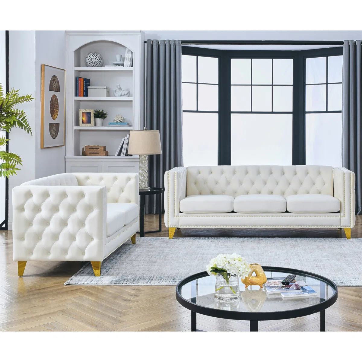 7 Seater Sofa Set: Velvet Combination Sofa for Comfort and Style Set
