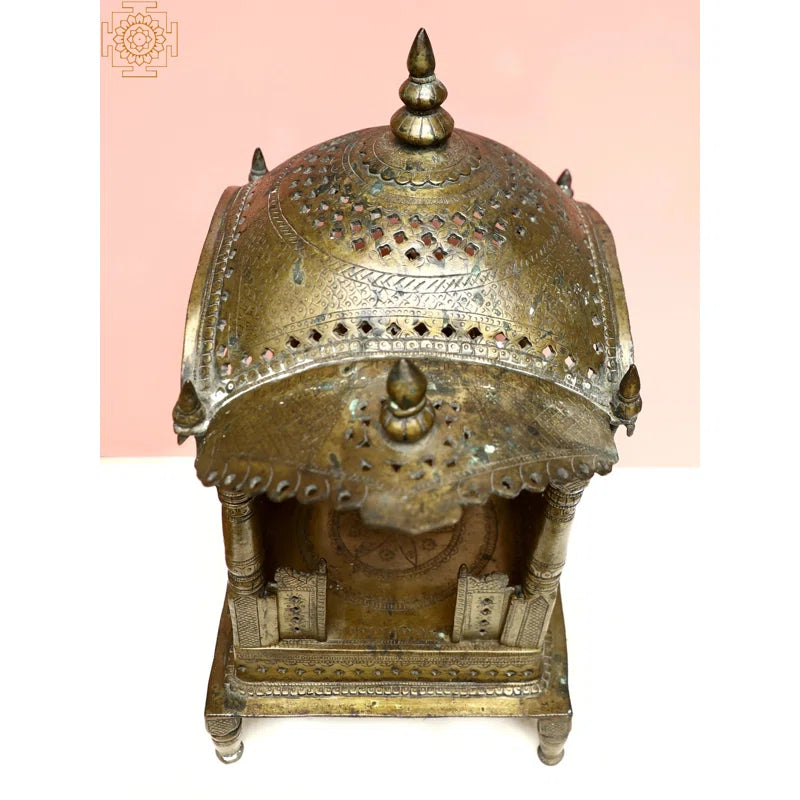 Mandir: Metal Small Size Temple