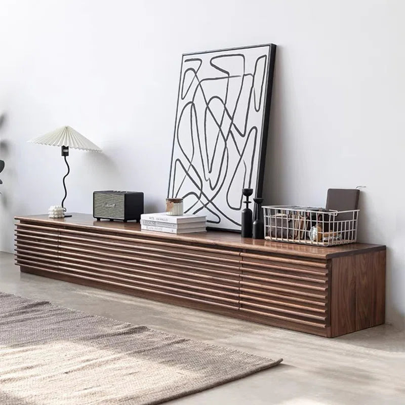 tv panel: Fully Assembled Minimalist TV Console with Drawers and Flip-down Door