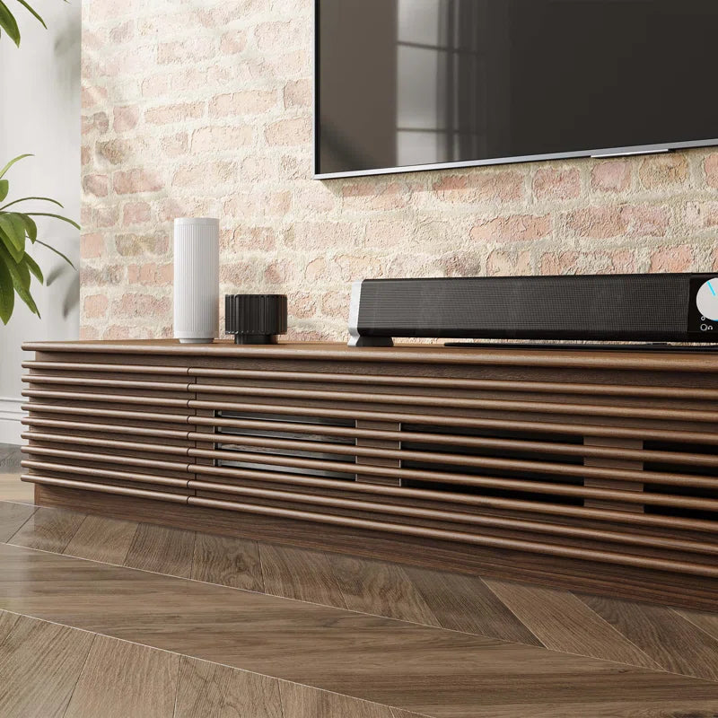 tv panel: Fully Assembled Minimalist TV Console with Drawers and Flip-down Door