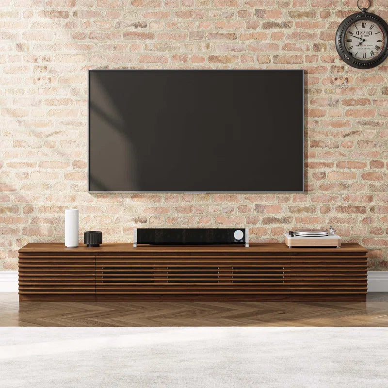 tv panel: Fully Assembled Minimalist TV Console with Drawers and Flip-down Door