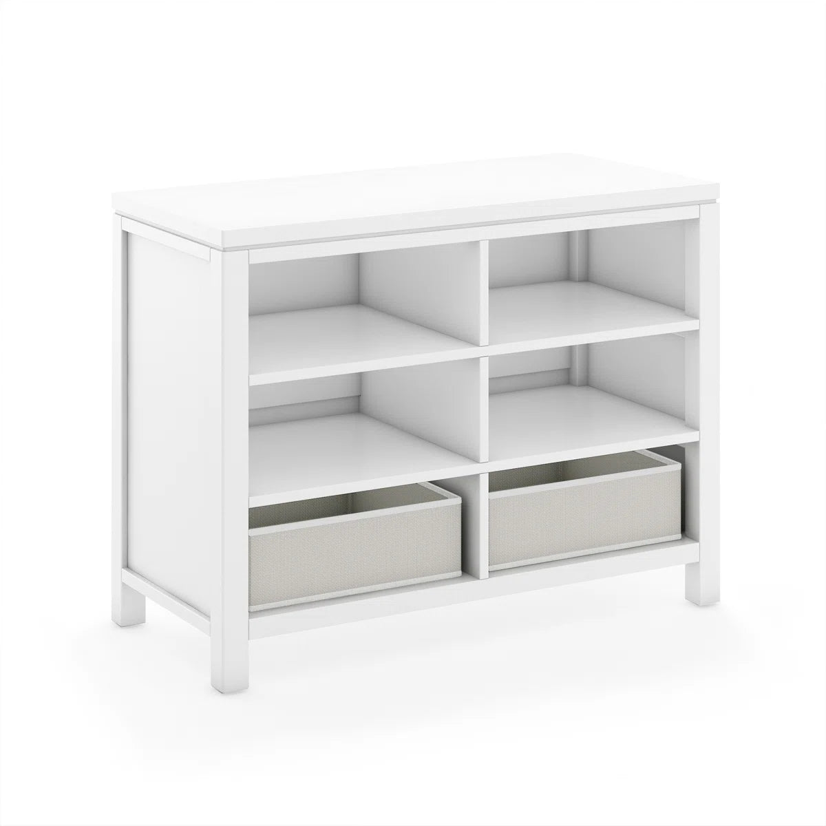 Kids Toy Storage Unit: Double Open Storage Organiser with Woven Bins by Martha Stewart