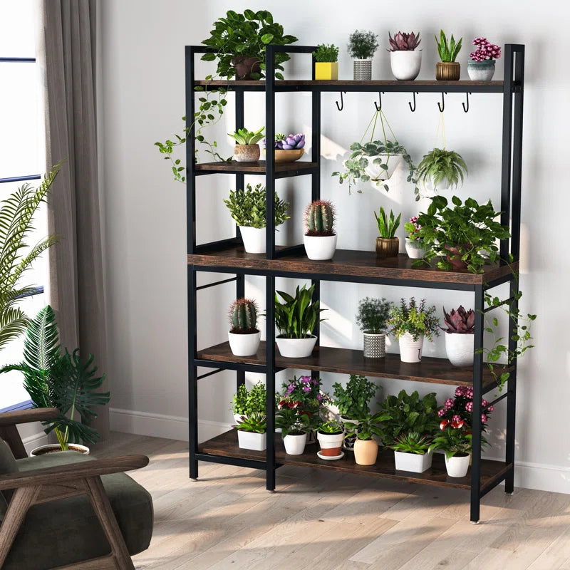 Kitchen Racks: 43.3'' Standard Baker's Rack Made of Wood and Compatible with Microwaves