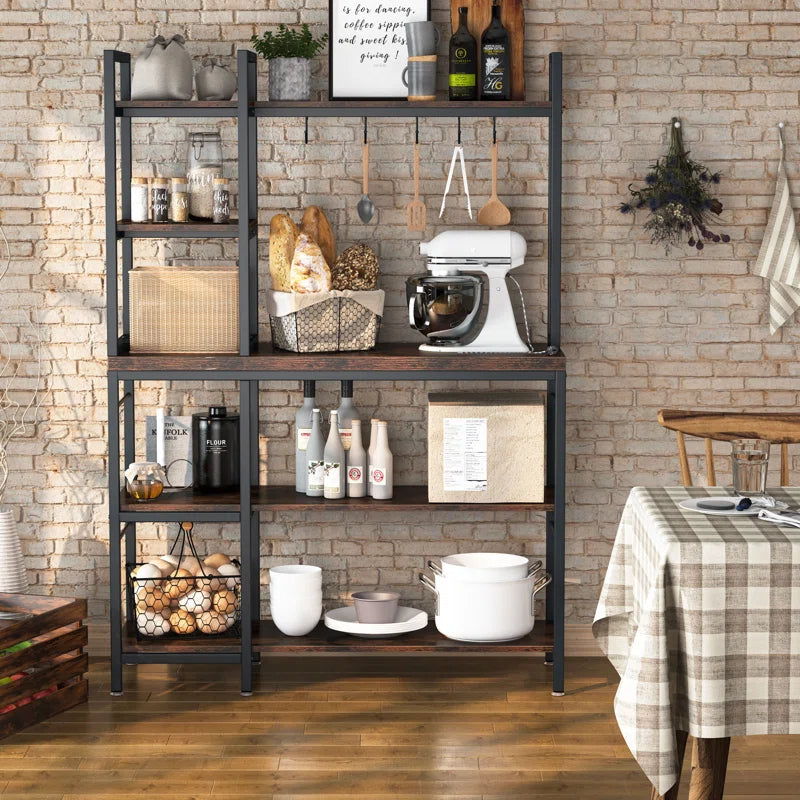 Kitchen Racks: 43.3'' Standard Baker's Rack Made of Wood and Compatible with Microwaves