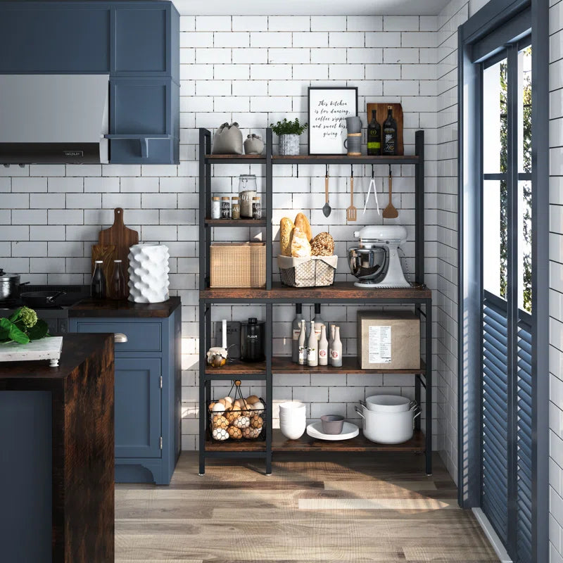 Kitchen Racks: 43.3'' Standard Baker's Rack Made of Wood and Compatible with Microwaves