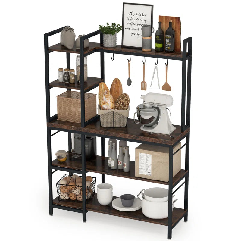 Kitchen Racks: 43.3'' Standard Baker's Rack Made of Wood and Compatible with Microwaves