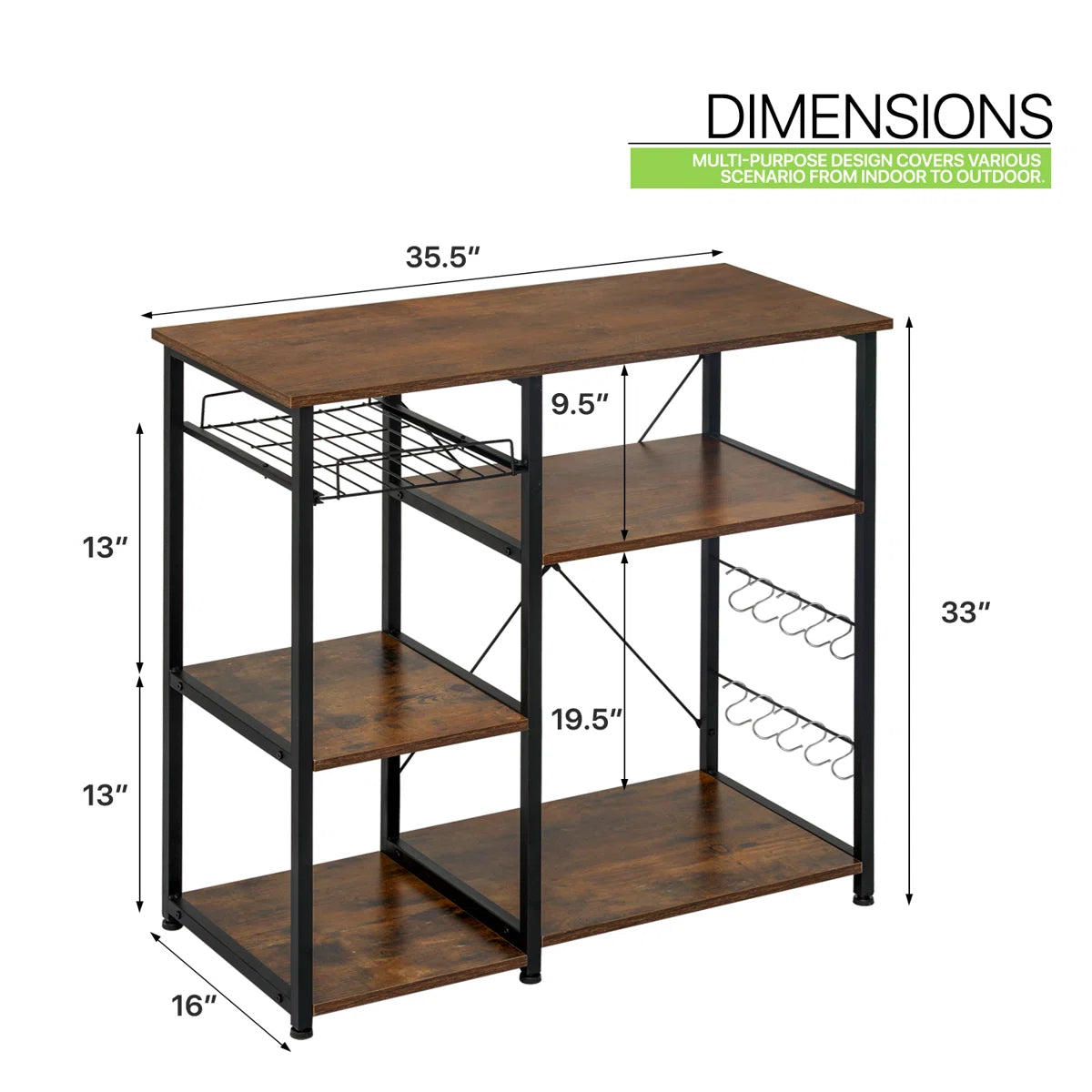 Kitchen Rack: Microwave Oven Stand Organizer Workstation, Kitchen Bakers Rack