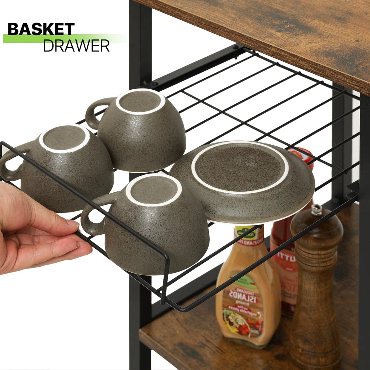 Kitchen Rack: Microwave Oven Stand Organizer Workstation, Kitchen Bakers Rack
