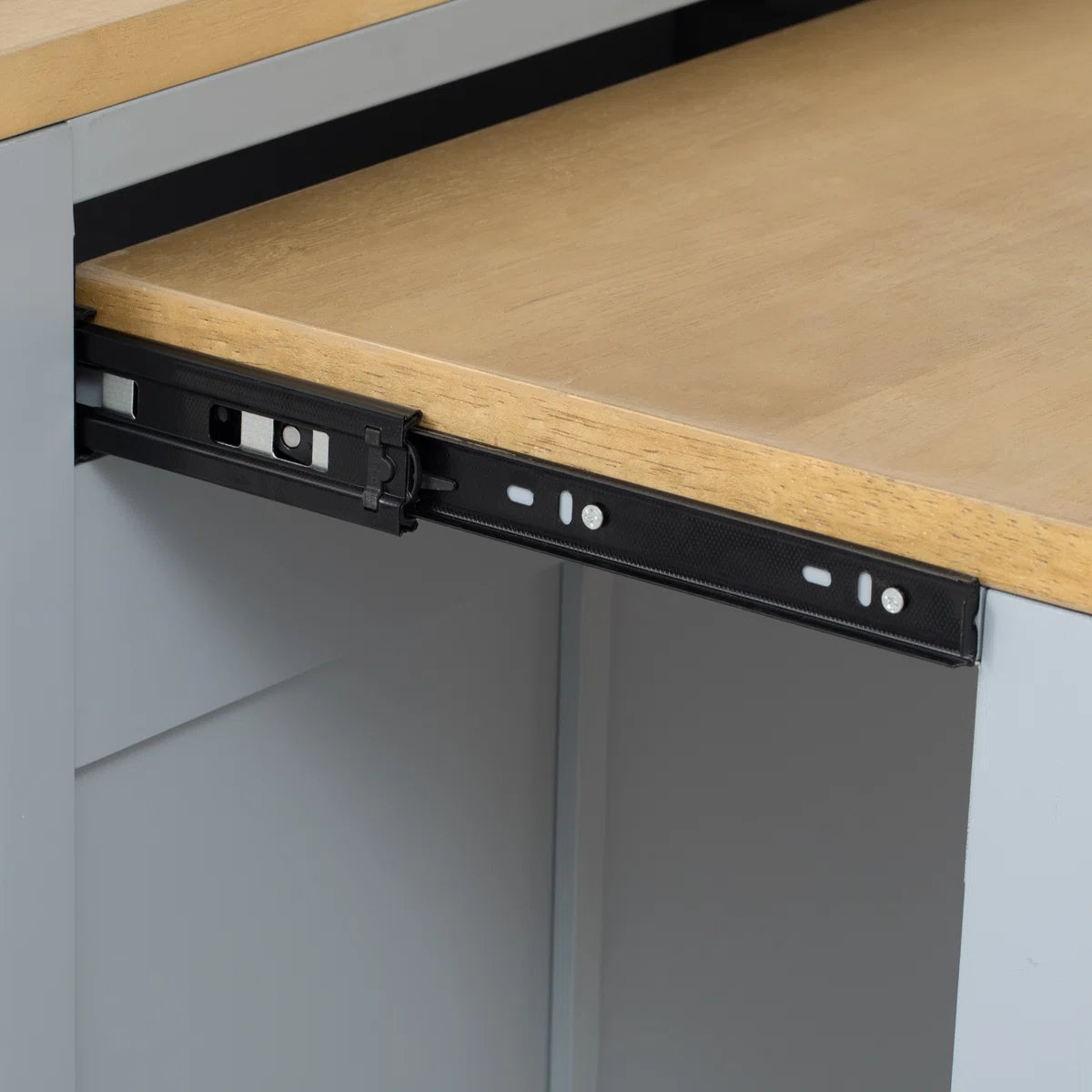 Kitchen Island Table: 47.2" Wide Extendable Dining Table Island with Power Outlet & Storage