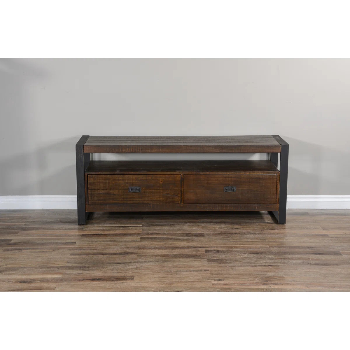 tv panel: Sleek tv panel with storage for 70" screens