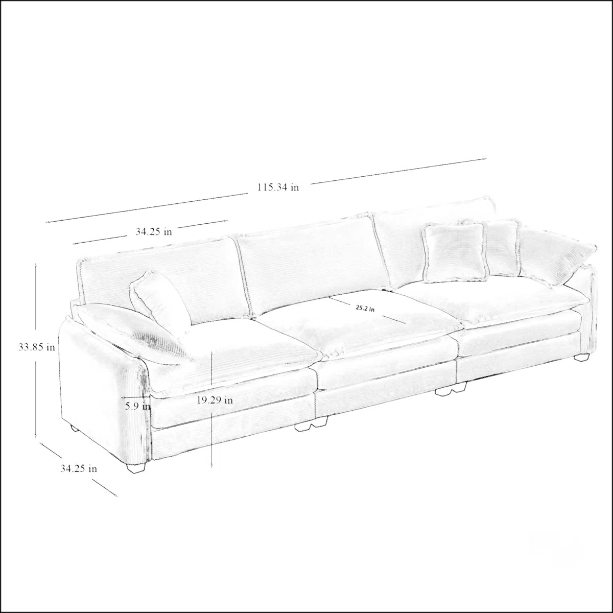 7 Seater Sofa Set: Modern Sofa Set for Stylish and Spacious Living Rooms
