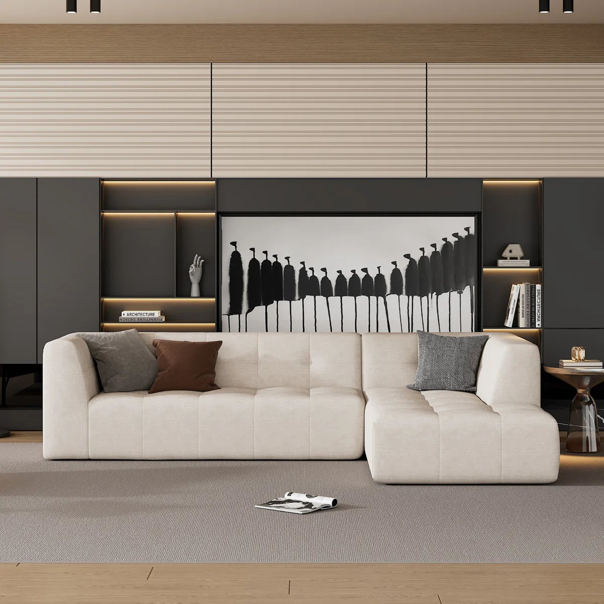 7 Seater Sofa Set: Modular Combination Living Room Sofa Set