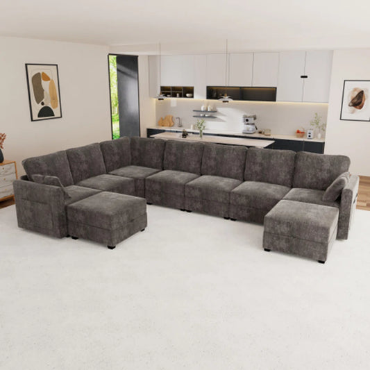 7 Seater Sofa Set: Modular Convertible Sectional Sofa Couch with Storage