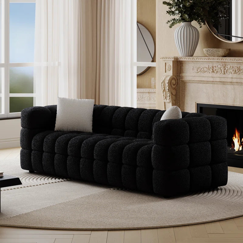 Luxury Sofa Sets: Boucle Marshmallow-Inspired 2-Piece Sofa Set