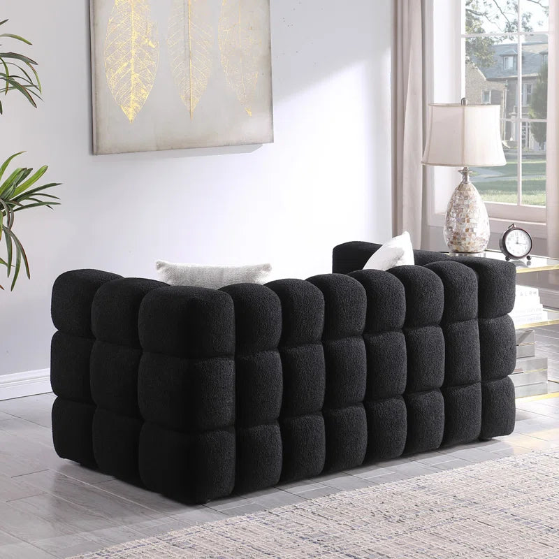 Luxury Sofa Sets: Boucle Marshmallow-Inspired 2-Piece Sofa Set