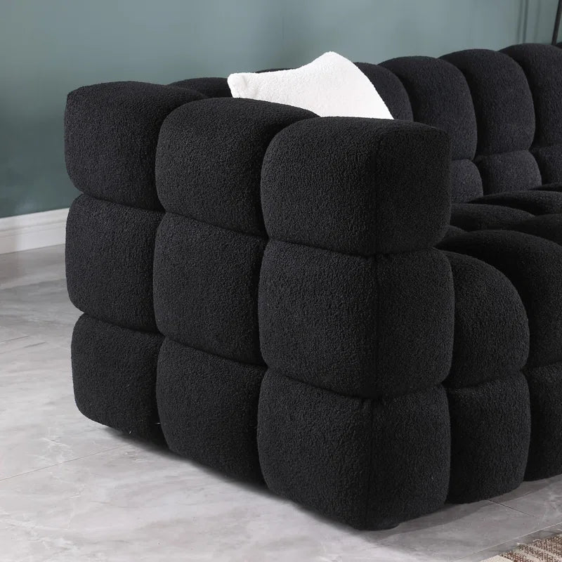Luxury Sofa Sets: Boucle Marshmallow-Inspired 2-Piece Sofa Set