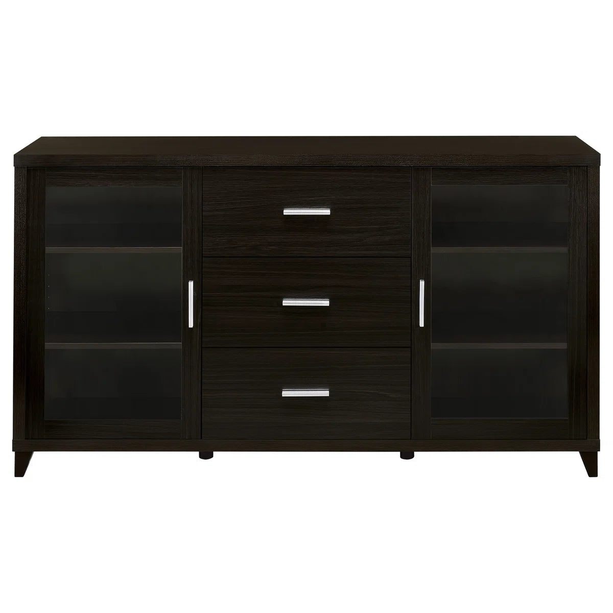 tv panel: 4-Piece Cappuccino Wood Entertainment Center with tv panel and Matching Storage Towers
