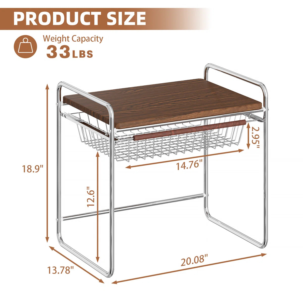 Kitchen Rack: Multifunctional Storage Rack for Microwave Oven with Wooden Tabletop and Steel Drawers